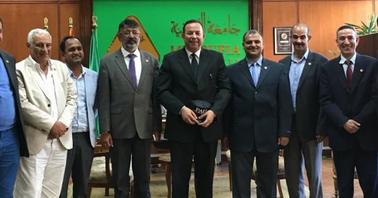 رئيس جامعة المنوفية يبحث سبل التعاون مع جامعة بنجاب الزراعية بالهند