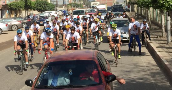 صور.. ماراثون بالدراجات لدعم ترشح السيسي لفترة رئاسية جديدة بشوارع طنطا