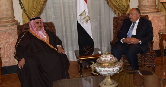 سامح شكرى لنظيره البحرينى: أمن الخليج جزء لا يتجزأ من الأمن القومى المصرى