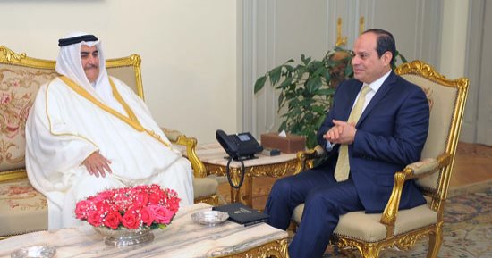 السيسي لوزير خارجية البحرين: حريصون على أمن واستقرار الخليج العربى