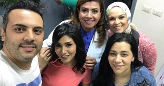 صور.. نشوى مصطفى وأحمد فريد يشاركان فى كليب حسين الجسمى الجديد