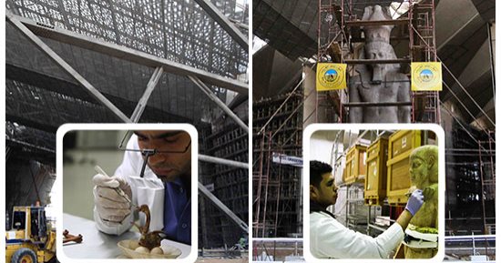 رئيس الهيئة الهندسية للقوات المسلحة يصل المتحف المصرى الكبير 