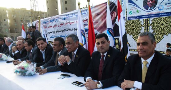النائب إبراهيم حمودة بمؤتمر دعم السيسى: اجتمعنا لنعلن مبايعة الرئيس