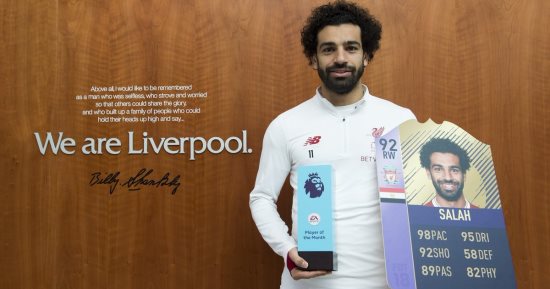 محمد صلاح يحصد جائزة "لاعب الشهر" فى الدورى الانجليزى للمرة الثانية