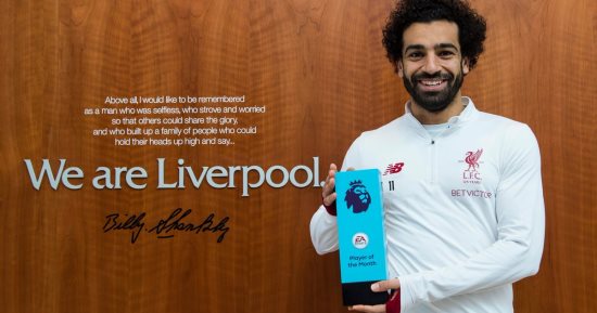 ماذا قال محمد صلاح بعد التتويج بجائزة "لاعب الشهر" فى البريميرليج؟