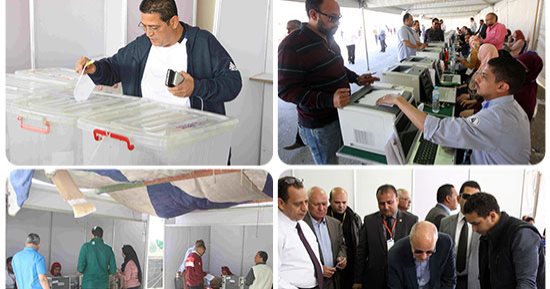 مشادة بين مهندس ومستشار  بإحدى لجان انتخابات المهندسين بالجيزة