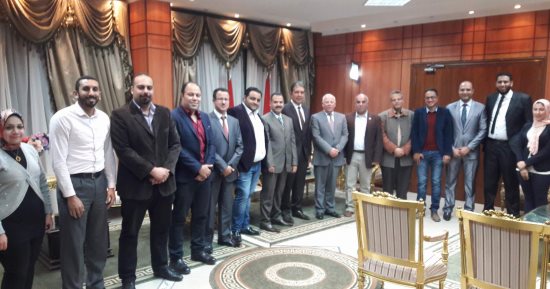 محافظ بورسعيد يجتمع بمجلس نقابة المهندسين الجديد