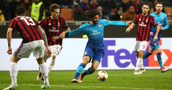 محمد الننى احتياطيا فى مواجهة أرسنال وميلان بالدورى الأوروبى
