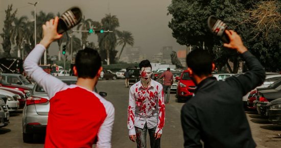 صور.. قارئ يشارك بإرسال صور لموهبته فى رسم مكياج الزومبى