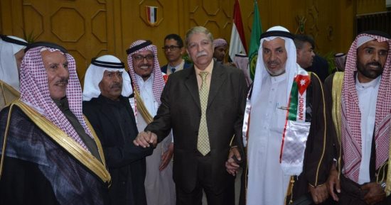 محافظ الاسماعيلية يستقبل رؤساء وفود الدول المشاركة فى مهرجان سباقات الهجن