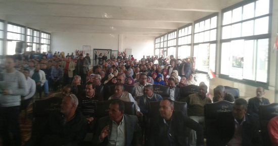 صور.. مؤتمر حاشد بشركة مياه الشرب بالغربية لدعم الرئيس السيسى