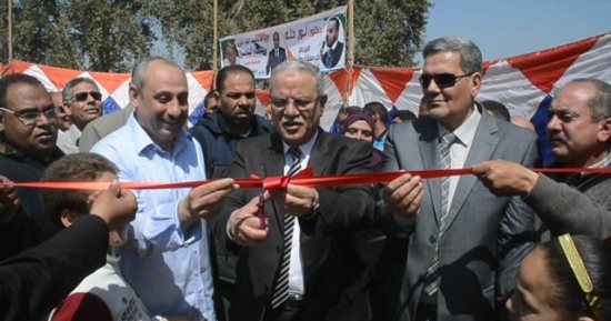 صور.. محافظ المنيا يفتتح محطة رفع صرف صحى وإحلال وتجديد كوبرى العباسية