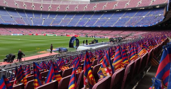 صور.. "كامب نو" جاهز لاحتضان مباراة برشلونة وتشيلسى بدورى الأبطال