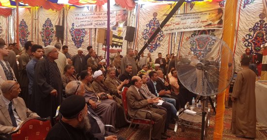 صور.. مؤتمر أهالى قرية الشنابلة بأسيوط لدعم الرئيس السيسى
