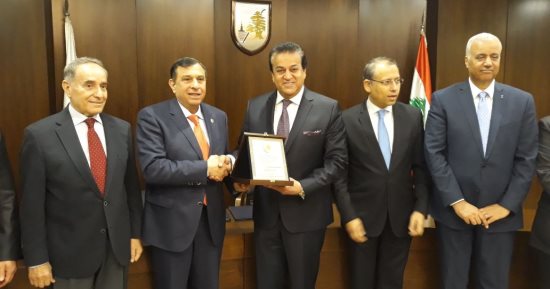 وزير التعليم العالى يشهد اتفاقية تعاون بين جامعتى بيروت العربية والإسكندرية