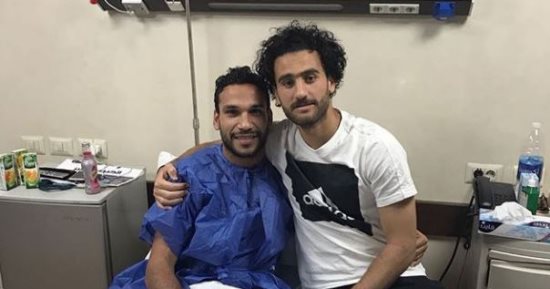 شاهد.. باسم مرسى يزور شوقى السعيد فى المستشفى