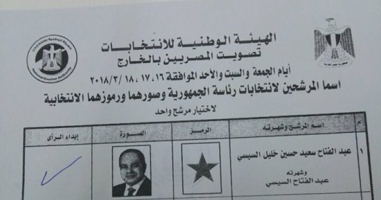 ننشر أول صورة لاستمارة الانتخابات الرئاسية للمصريين فى الخارج