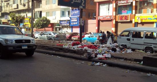 شكوى من انتشار القمامة بشارع وادى النيل بالمهندسين