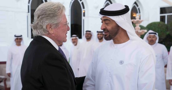 صور.. حسين فهمى يلتقى ولى عهد أبو ظبى فى الإمارات.. إعرف التفاصيل