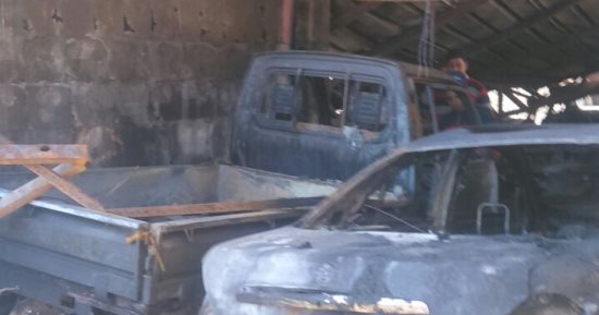 صور.. النيران تلتهم 57 مركبة بجراج فى كفرالشيخ والأدلة الجنائية تعاين الموقع