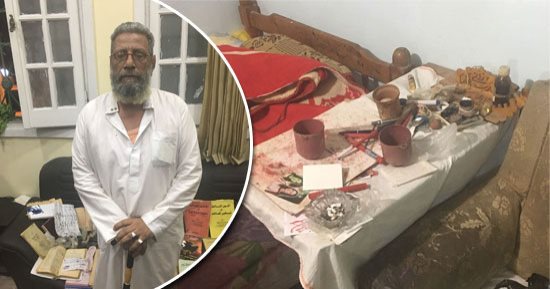 صور.. تفاصيل القبض على دجال الإسكندرية.. يوهم المواطنين بقدرته على شفائهم من الأمراض ويستعين بكتب "النور السالك وتسخير الممالك وحكايتى مع الجن والعفاريت" لإقناعهم.. والنيابة تحبسه 4 أيام على ذمة التحقيقات
