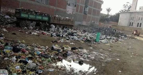 صور.. تراكم القمامة بجوار مجمع مدارس الديدامون بالشرقية ومطالب بتطهير المكان