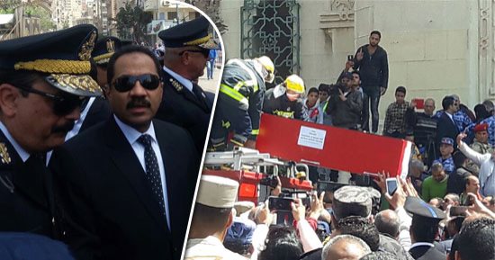 صور.. "الإسكندرية تزف شهداءها للسماء.. مدير الأمن يتلقى العزاء فى شهداء الواجب الوطنى بحادث التفجير.. وأرملة شهيد: زوجى أوصانى بالتصويت فى الانتخابات.. وابنته: كان دايما يقولى احتسبونى شهيدا 