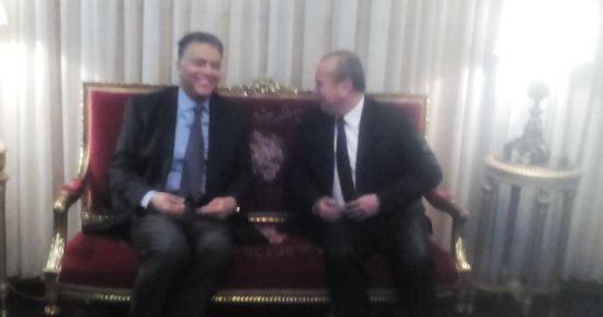 صور.. وزير النقل يصل ميناء دمياط لوضع حجر الأساس لعدد من المشروعات