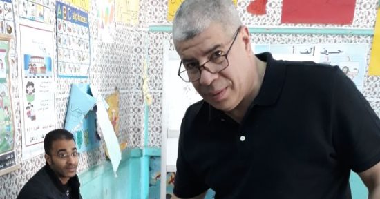 صور.. شوبير يدلى بصوته فى الانتخابات الرئاسية