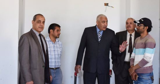 رئيس جامعة مدينة السادات يتفقد الأعمال الإنشائية بالمبانى الجديدة