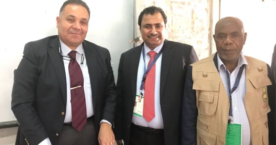 وفد البرلمان العربى المشارك بمتابعة الانتخابات يلتقى رئيس الهيئة الوطنية