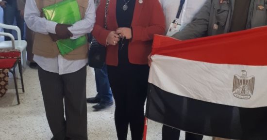 وفد البرلمان الإفريقى يتفقدون اللجان الانتخابية بالإسكندرية
