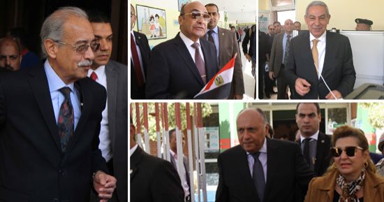الحكومة فى طابور انتخابات الرئاسة.. رئيس الوزراء يدلى بصوته.. ويؤكد: لازم كلنا ننزل ده حق دستورى.. رئيس الرقابة المالية والمفتى بالمقدمة.. ووزراء الإسكان والخارجية والثقافة والصحة يحرصون على التصويت مبكرا