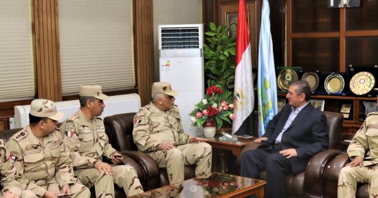 محافظ كفر الشيخ يستقبل قائد مرور أجهزة القيادة العامة للقوات المسلحة