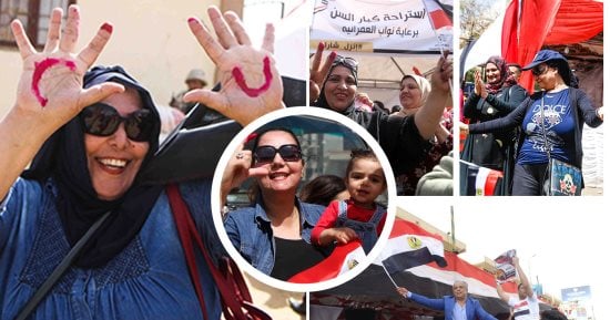 فيديو.. فى انتخابات الرئاسة 2018.. مسنة ترقص على أغنية يا حبيبتى يا مصر 