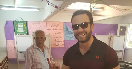 تامر شلتوت يدلى بصوته فى انتخابات الرئاسة