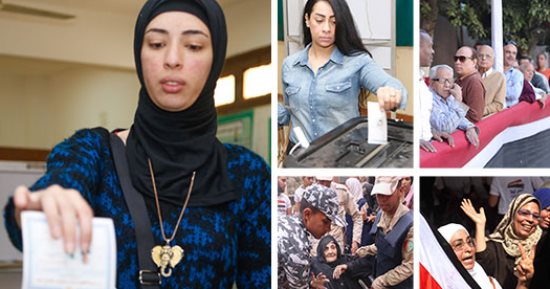 صور.. سيدات مصر يتصدرن مشهد "العرس الديمقراطى" فى ثانى أيام انتخابات الرئاسة.. رئيس لجنة بحدائق الأهرام: إقبال المرأة كثيف.. ناخبات فى عين شمس: اخترنا السيسي.. وطوابير وزغاريد ورقص وغناء بمعظم اللجان