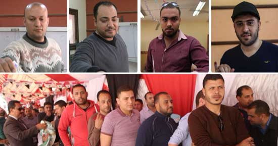 الشباب فى طابور الواجب الوطنى أمام لجان الانتخابات الرئاسية