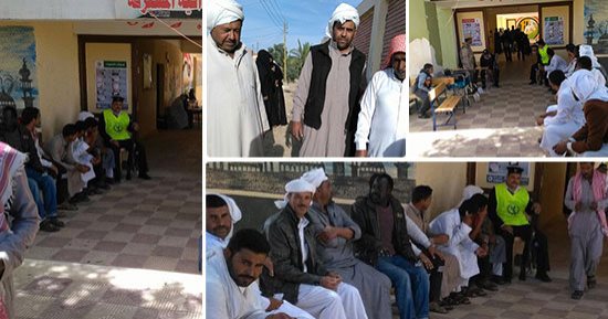 صور.. "الشعب السيناوى على دحر الإرهاب ناوى".. أهالى شمال سيناء يحتشدون بكثافة فى ثالث أيام التصويت.. وأبناء القبائل وكبار السن والسيدات يزحفون نحو اللجان.. وأسر شهداء الروضة: حضرنا لنعبر عن حضور من فقدناهم