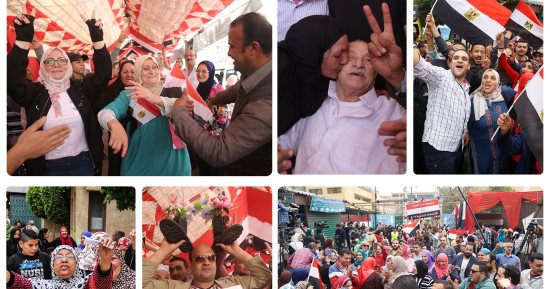 يوم فى حب مصر ..الاحتفالات تتواصل أمام لجان انتخابات الرئاسة