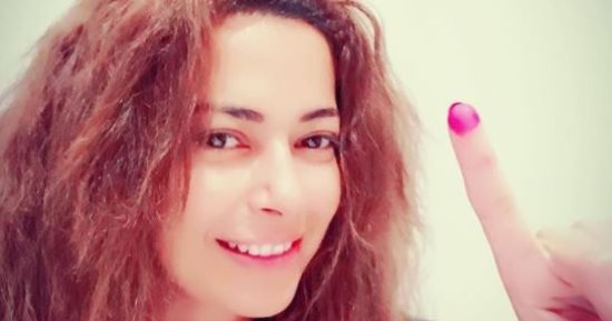 داليا مصطفى تنشر صورتها بعد تصويتها فى الانتخابات الرئاسية