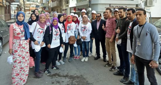 مسيرات لـ"كلنا معاك من أجل مصر" لحث المواطنين على المشاركة بالدقهلية