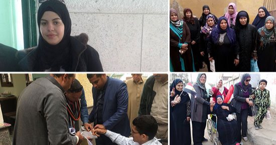 كرنفالات بالشرقية فى اليوم الثالث بالانتخابات.. أرامل وأسر الشهداء يحتشدون أمام صناديق الاقتراع.. زوجة الشهيد الشبراوى بعد التصويت: فى ناس اختارت البلد بدل حياتها.. وأرملة ضابط بسيناء: انزلوا علشان مصر وشهدائها