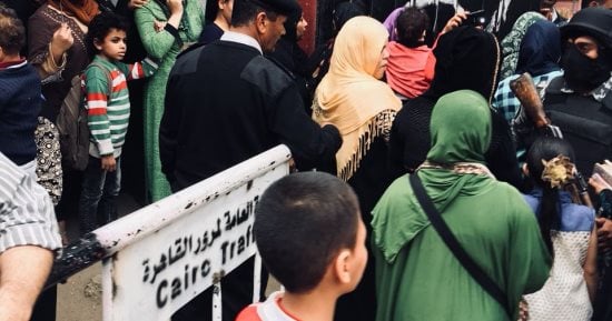 صور.. طوابير بلجنة الشهيد محمد فؤاد بالمرج فى آخر أيام العرس الانتخابى