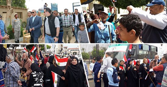 صور.. الشعب على حق.. مقالش للصناديق لأ".. أهالى القناة يحتشدون فى آخر أيام التصويت.. ورئيس الأركان يتفقد اللجان الانتخابية بالإسماعيلية.. والنادى المصرى يكافئ الناخبين بـ5 آلاف تذكرة لمباراة مونانا