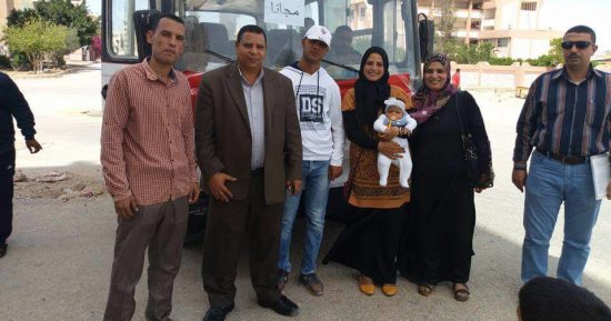 صورة.. إدارة بئر العبد التعليمية بسيناء توفر وسائل نقل للناخبين