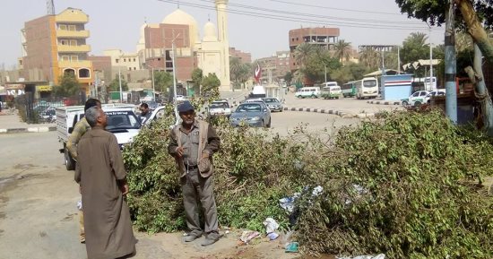 صو.. مدينة الخارجة تزيل آثار العواصف الترابية ومسح شامل للأحياء