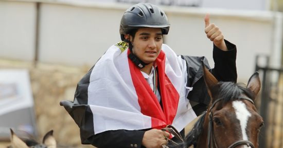 الفارس المصرى زياد طارق يفوز بالمركز الأول فى بطولة جرش الدولية للفروسية