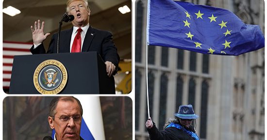 صور العالم هذا المساء.. موسكو تأمر 60 دبلوماسيا أمريكيا بمغادرة روسيا بحلول 5 أبريل.. دونالد ترامب يعلن سحب قواته من سوريا "قريبا".. والبريطانيون يتظاهرون أمام مبنى البرلمان فى لندن للمطالبة بإلغاء "بريكست"