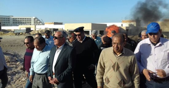 محافظ السويس يوجه بسرعة إصلاح خط الغاز بجبل الجلالة